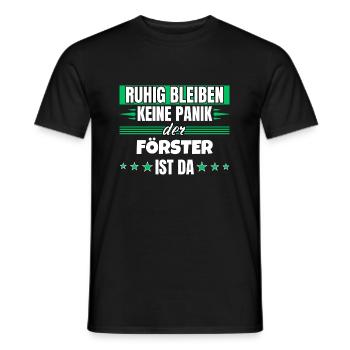 Ruhig bleiben ich bin Förster - Männer T-Shirt - Schwarz - Vorne - AI Model Male 178 light (178cm)