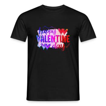 Aimez-moi la Saint-Valentin Joyeux Valentin Saint-Valentin - T-shirt homme - noir - Devant - AI Model Male 178 light (178cm)