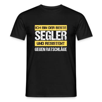 Resistenter Segler - Männer T-Shirt - Schwarz - Vorne - AI Model Male 178 light (178cm)