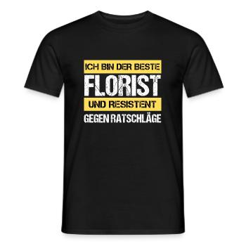 Fleuriste résistant - T-shirt homme - noir - Devant - AI Model Male 178 light (178cm)
