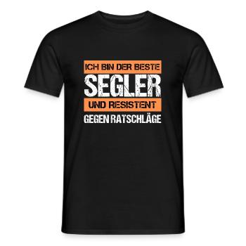 Resistenter Segler - Männer T-Shirt - Schwarz - Vorne - AI Model Male 178 light (178cm)