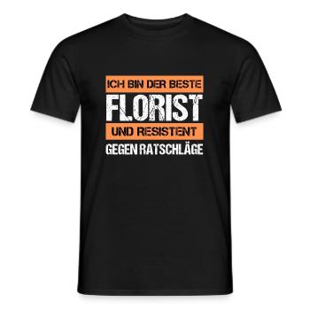 Fleuriste résistant - T-shirt homme - noir - Devant - AI Model Male 178 light (178cm)