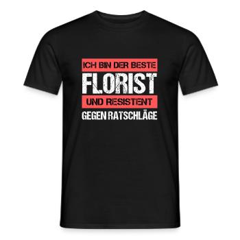 Fleuriste résistant - T-shirt homme - noir - Devant - AI Model Male 178 light (178cm)