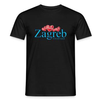 Zagreb Kroatien hrvatska hrv hr travel tourist chef - Männer T-Shirt - Schwarz - Vorne - AI Model Male 178 light (178cm)