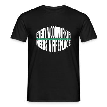 déclaration forestière travail forestier blague - T-shirt homme - noir - Devant - AI Model Male 178 light (178cm)