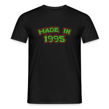 Made in 1995 - Men's T-Shirt - black - Front - AI Model Male 178 light (178cm)