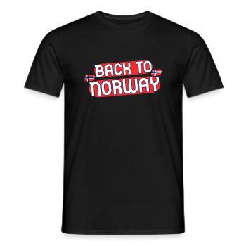 Back to Norway - Men's T-Shirt - black - Front - AI Model Male 178 light (178cm)