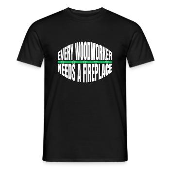 cool drôle artisans design amateurs forestier - T-shirt homme - noir - Devant - AI Model Male 178 light (178cm)