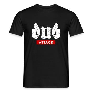 Dub Attack Distorted Reggae - Men's T-Shirt - black - Front - AI Model Male 178 light (178cm)