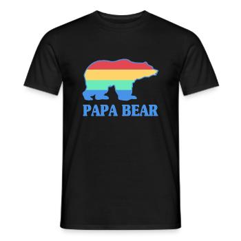 Dad bear gift father father's day - Men's T-Shirt - black - Front - AI Model Male 178 light (178cm)