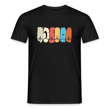 Golf Heartbeat - Men's T-Shirt - black - Front - AI Model Male 178 light (178cm)