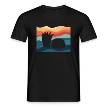 Restauration rapide Burger Joint - T-shirt homme - noir - Devant - AI Model Male 178 light (178cm)