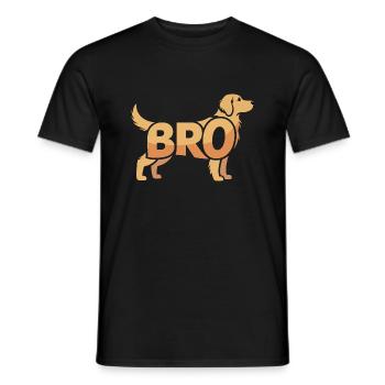 Bro Dog - Logo d’animal de compagnie cool - T-shirt homme - noir - Devant - AI Model Male 178 light (178cm)
