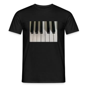 clés de piano - T-shirt homme - noir - Devant - AI Model Male 178 light (178cm)