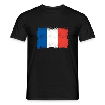 France flag, France, France flag - Men's T-Shirt - black - Front - AI Model Male 178 light (178cm)