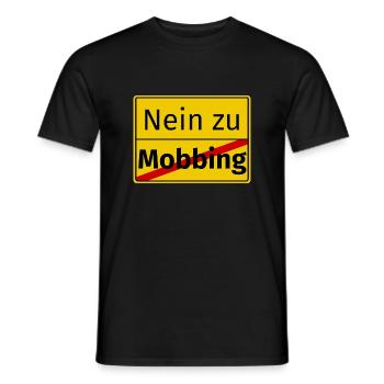 Nein zu Mobbing Ärgern Mobben Geschenk Stop - Männer T-Shirt - Schwarz - Vorne - AI Model Male 178 light (178cm)