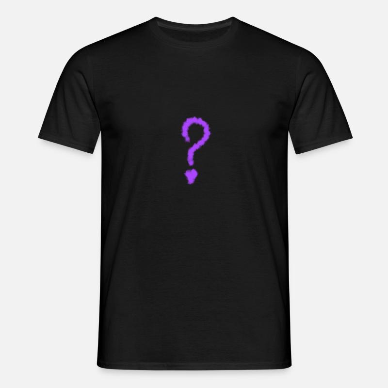 Conception des points d’interrogation violet - T-shirt Homme - noir