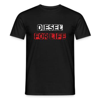 Diesel à vie - T-shirt homme - noir - Devant - AI Model Male 178 light (178cm)