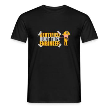 Certified Duct Tape Engineer Idée de cadeau - T-shirt homme - noir - Devant - AI Model Male 178 light (178cm)