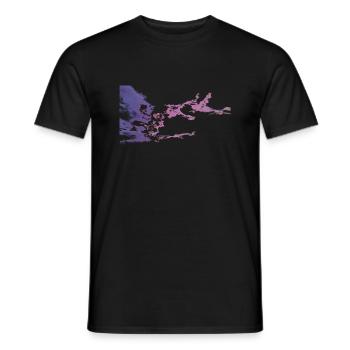 Nuages roses et violets - T-shirt homme - noir - Devant - AI Model Male 178 light (178cm)
