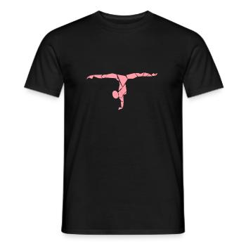 Dessin de gymnastique - T-shirt homme - noir - Devant - AI Model Male 178 light (178cm)