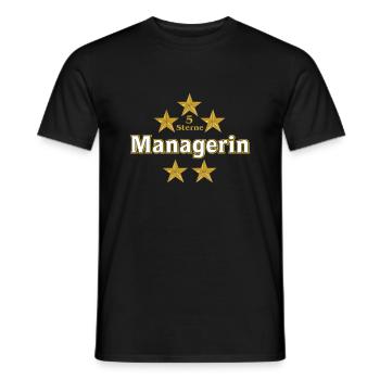 Vom Grafik Designer--5 Sterne Managerin - Männer T-Shirt - Schwarz - Vorne - AI Model Male 178 light (178cm)