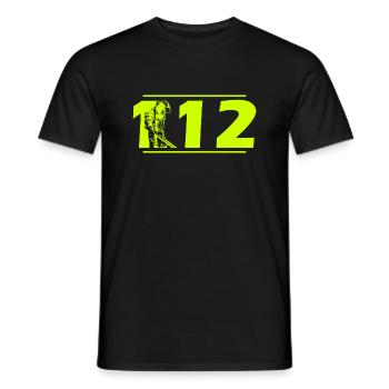 Firefighters fire gift cool saying savior idea - Men's T-Shirt - black - Front - AI Model Male 178 light (178cm)