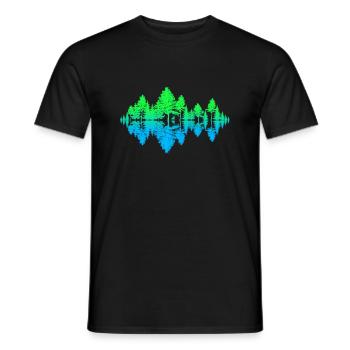 Bruit de la nature (printemps) - T-shirt homme - noir - Devant - AI Model Male 178 light (178cm)