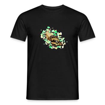 Achatina reticulata albinos bande dessinée - T-shirt homme - noir - Devant - AI Model Male 178 light (178cm)