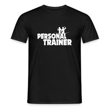 Certified Personal Trainer, Personal Trainer, GYM - Men's T-Shirt - black - Front - AI Model Male 178 light (178cm)