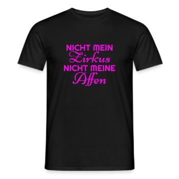 NICHT MEIN Zirkus NICHT MEINE Affen in rosa - Männer T-Shirt - Schwarz - Vorne - AI Model Male 178 light (178cm)
