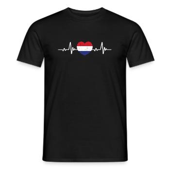 Holland Heart Netherlands Dutch flag - Men's T-Shirt - black - Front - AI Model Male 178 light (178cm)