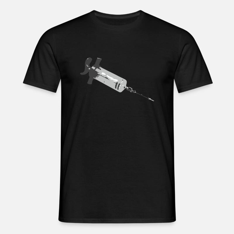Spritze - Männer T-Shirt - Schwarz