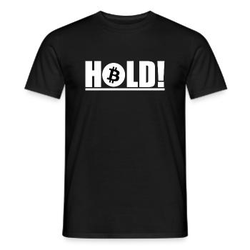 Crypto Hold Currency Bitcoin Digital Coin Merch - Männer T-Shirt - Schwarz - Vorne - AI Model Male 178 light (178cm)