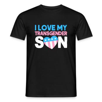 Sohn LGBT Pride Month Trans CSD - Männer T-Shirt - Schwarz - Vorne - AI Model Male 178 light (178cm)