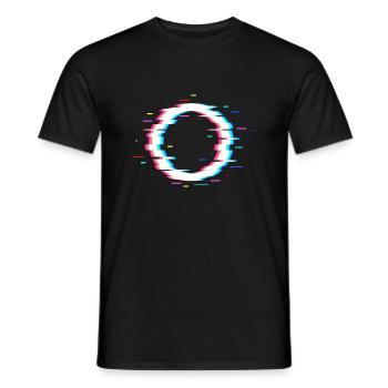 Glitch-Kreis! - Männer T-Shirt - Schwarz - Vorne - AI Model Male 178 light (178cm)