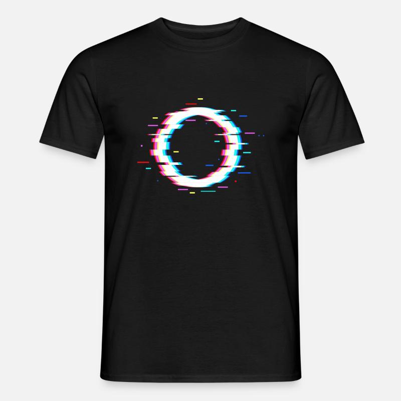 Glitch-Kreis! - Männer T-Shirt - Schwarz
