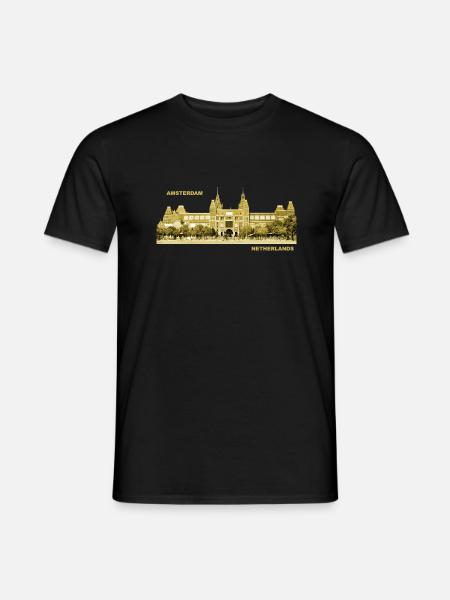Niederlande Holland Amsterdam Hauptstadt Museum - Männer T-Shirt - Schwarz