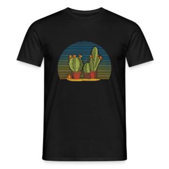 Cacti - Men's T-Shirt - black - Front - AI Model Male 178 light (178cm)