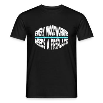 funshirt carpenter baby and toddler shirts - Men's T-Shirt - black - Front - AI Model Male 178 light (178cm)