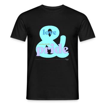 Fierté Iceblue - T-shirt homme - noir - Devant - AI Model Male 178 light (178cm)