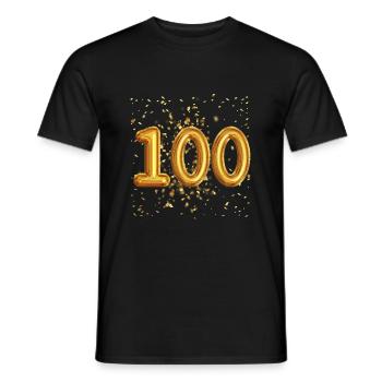 100 ans de conception de ballons - T-shirt homme - noir - Devant - AI Model Male 178 light (178cm)