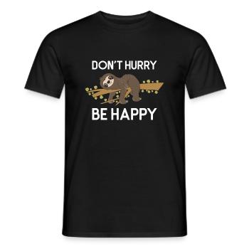 Sloth Loafers Cute sloth gift - Men's T-Shirt - black - Front - AI Model Male 178 light (178cm)