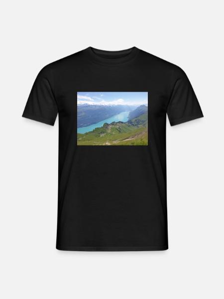 MOUNTAIN AND LAKE - Men's T-Shirt - black