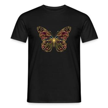 Papillon - T-shirt homme - noir - Devant - AI Model Male 178 light (178cm)