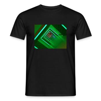 LED Flur Geschenk & Geschenkidee - Männer T-Shirt - Schwarz - Vorne - AI Model Male 178 light (178cm)