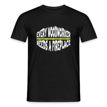 marteau-piqueur blagues boisier forestier - T-shirt homme - noir - Devant - AI Model Male 178 light (178cm)