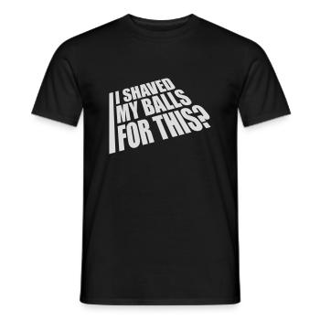 Je me suis rasé les couilles - T-shirt homme - noir - Devant - AI Model Male 178 light (178cm)
