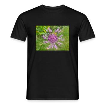 centaurée aussi centaurea Skabiosen-Flocken - T-shirt homme - noir - Devant - AI Model Male 178 light (178cm)