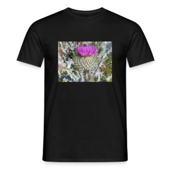 Scotch Baumwolldistel auch Wolldistel - Männer T-Shirt - Schwarz - Vorne - AI Model Male 178 light (178cm)